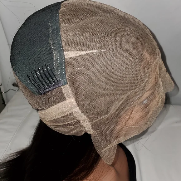 18" Raw Virgin Burmese Straight Full Lace Wig - Picture 7 of 10